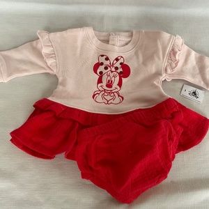 Disney Baby Minnie Mouse Dress and Disney Baby Band w/Minnie socks